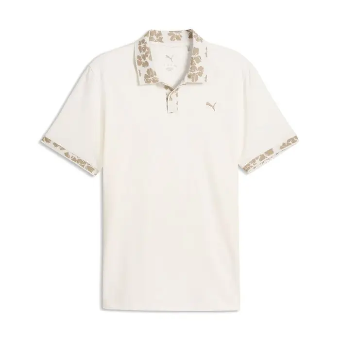 Modalon Floral Rib Pique Herre Hvit/Beige