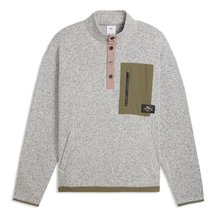 X GGNC Quarter Zip Genser Herre Hvit