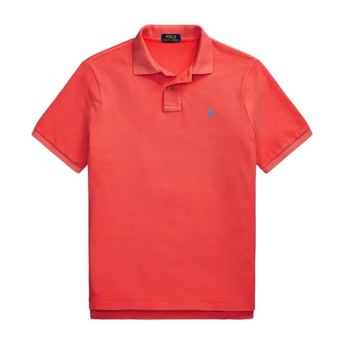 Mesh Slim Fit Pique Herre Rød