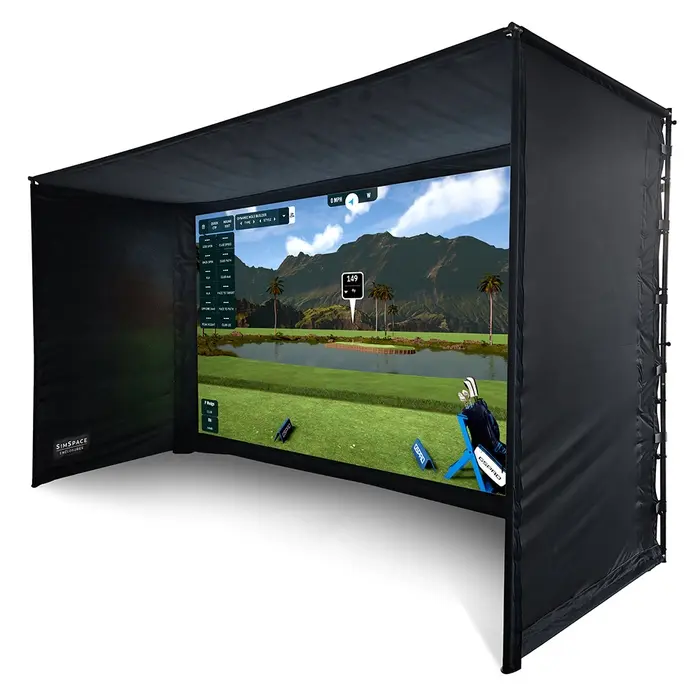 Golfvegger og Impact Screen til hjemmesimulator