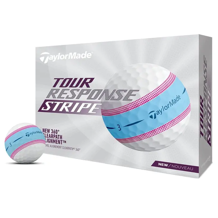 Tour Response Stripe Golfball Blå/Rosa