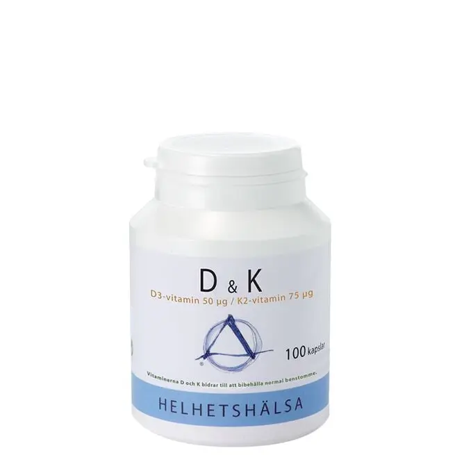D & K vitamin, 100 kapsler