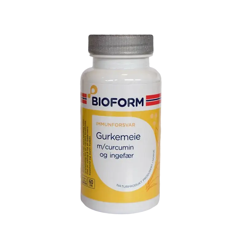 Bioform Gurkemeie med curcumin, ingefær og piperin 60 kps