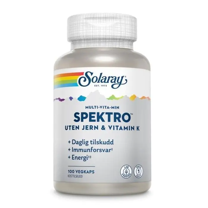 Solaray Spektro u/jern 100 kps