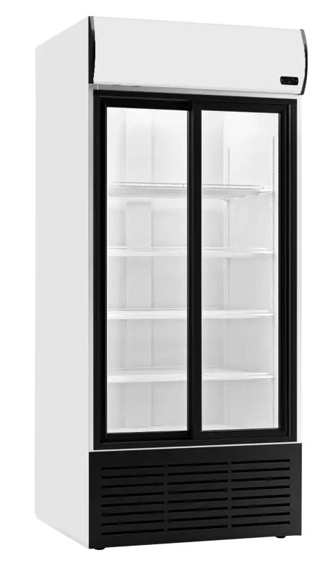 Vibocold display kjøleskap med skyvedører sort 200 cm VD 900