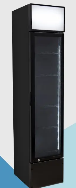 Vibocold displaykjøleskap 1 dør sort VDCS 218B
