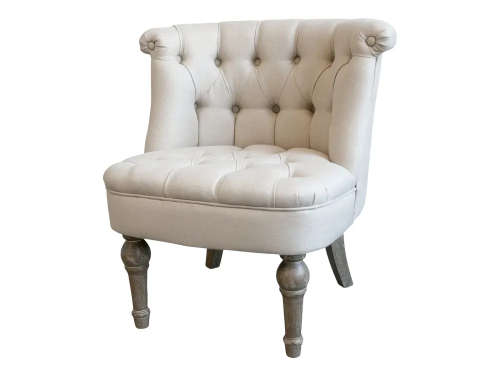 Chic Antique Fransk Lænestol i hørstof 41032030