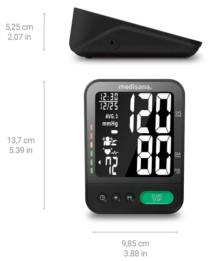 Medisana blodtrykksmåler overarm BU582 sort 51582