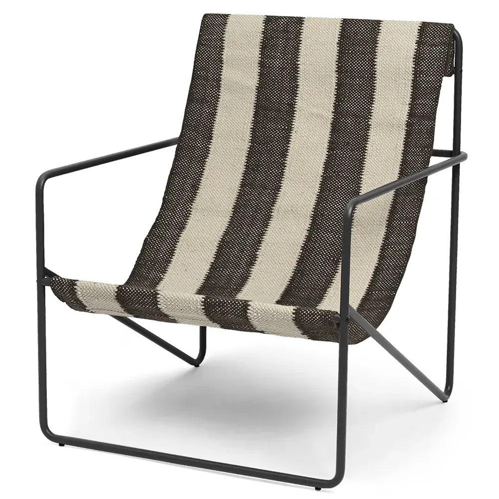 Desert Lounge Lenestol Black/Off-white/Chocolate