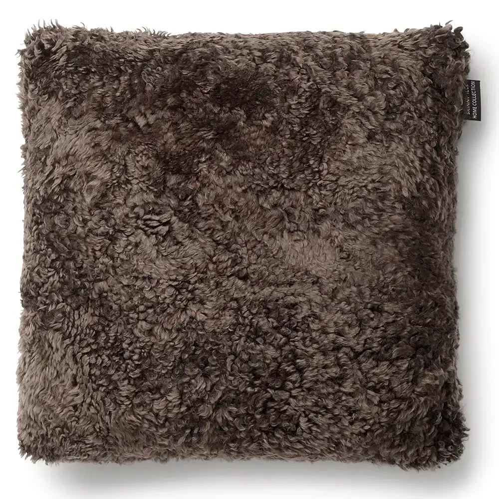 Curly putetrekk 45x45 cm Dark Brown
