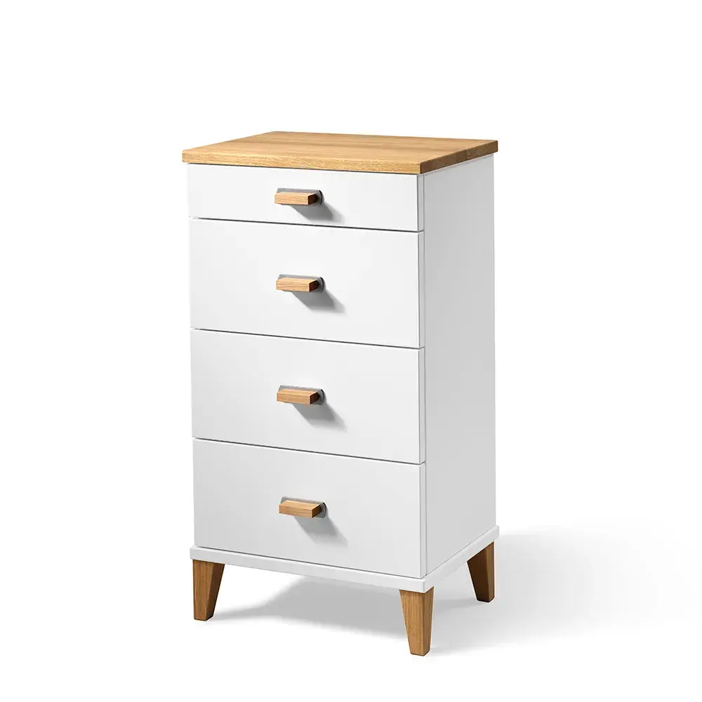 Malva Kommode H76 B40 Hvit lakk/oljet eik