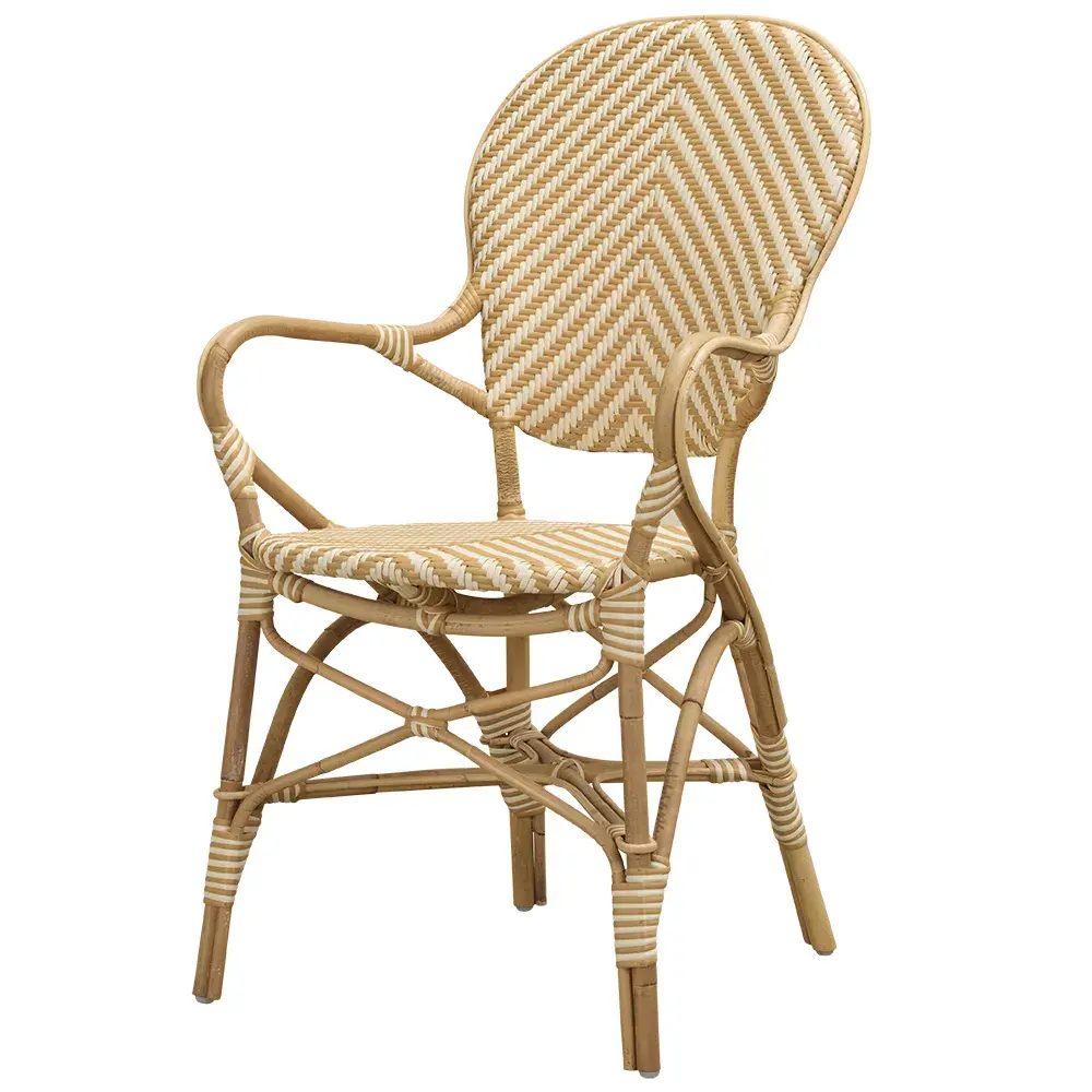 Isabell armlenestol Ivory/Honey