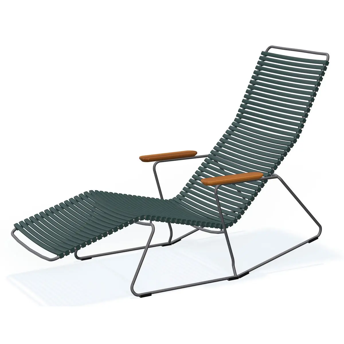 Click dekkstol i bambus Pine green/Grey