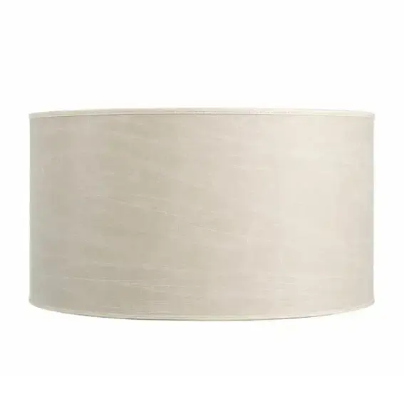 Lampeskjerm Cylinder Small Leather Cream Artwood
