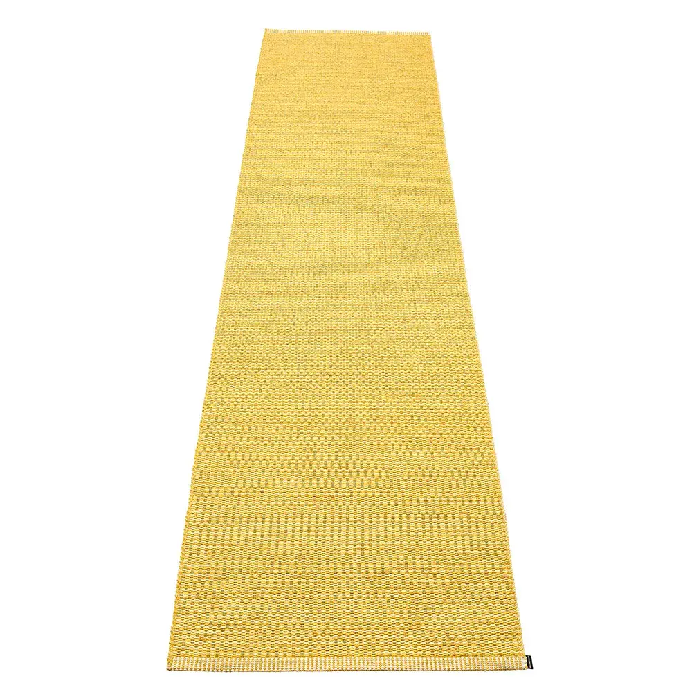 Mono teppe Pale Yellow/ Mustard 70 x 300 cm