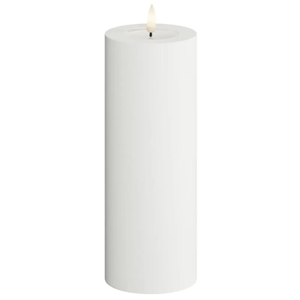 LED blokklys utendørs 7,5x20 cm hvit