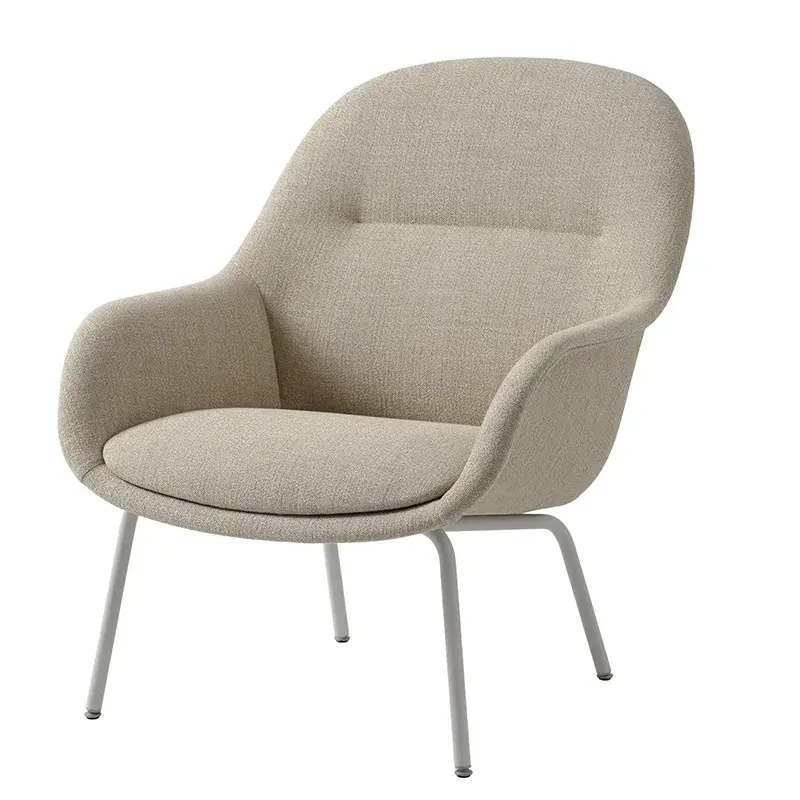 Fiber Soft Lounge Armchair Tube Base - Ecriture 240 Grey