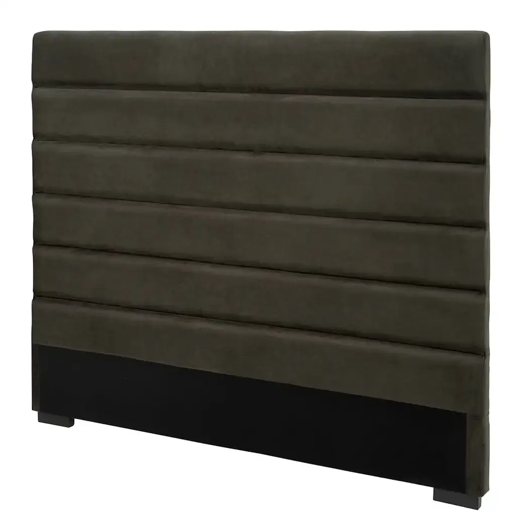Lisbon sengegavl 180 X 160 cm Velvet Dark Brown Artwood