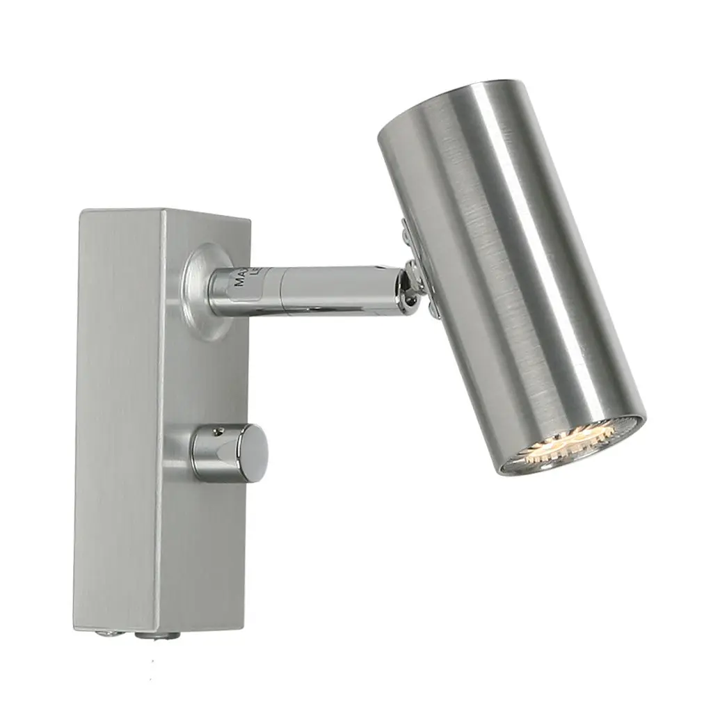 Cato vegglampe i aluminium, enkel Mr11 inkl. lyskilde