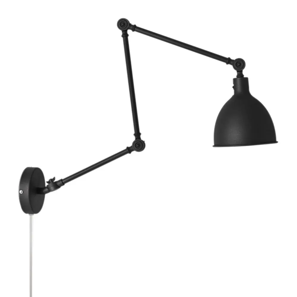 Bazar vegglampe l61,5-122 cm svart