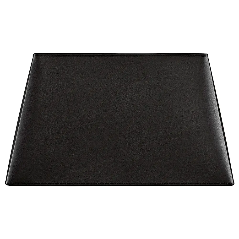 Rektangulær lampeskjerm L Black Leather