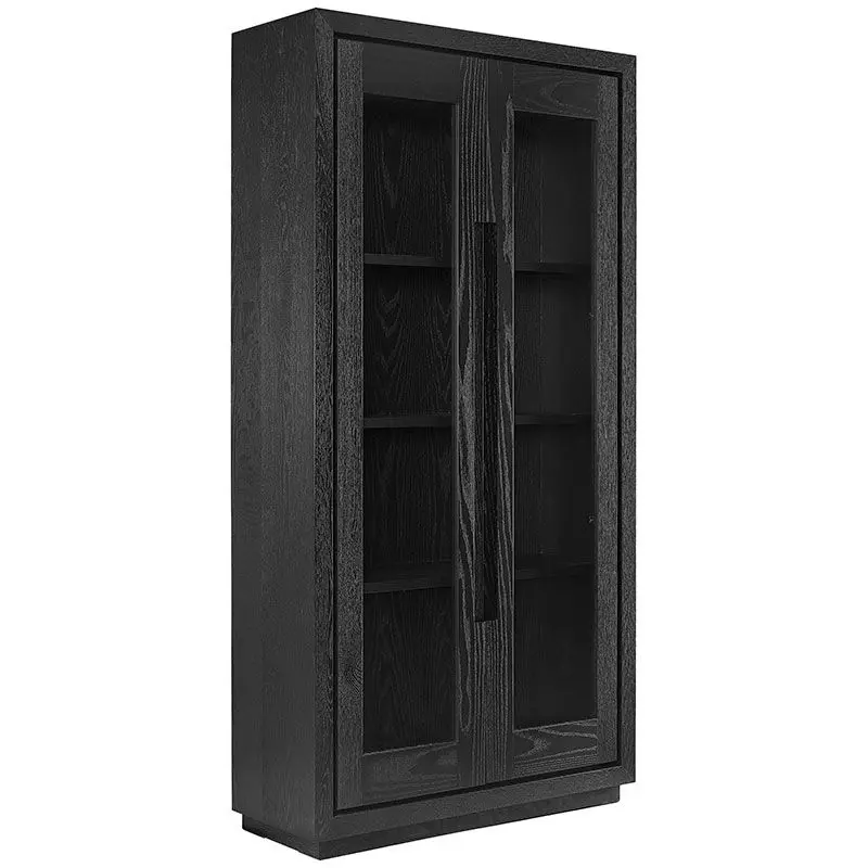 Vitrineskap Hunter i Eiketre Black