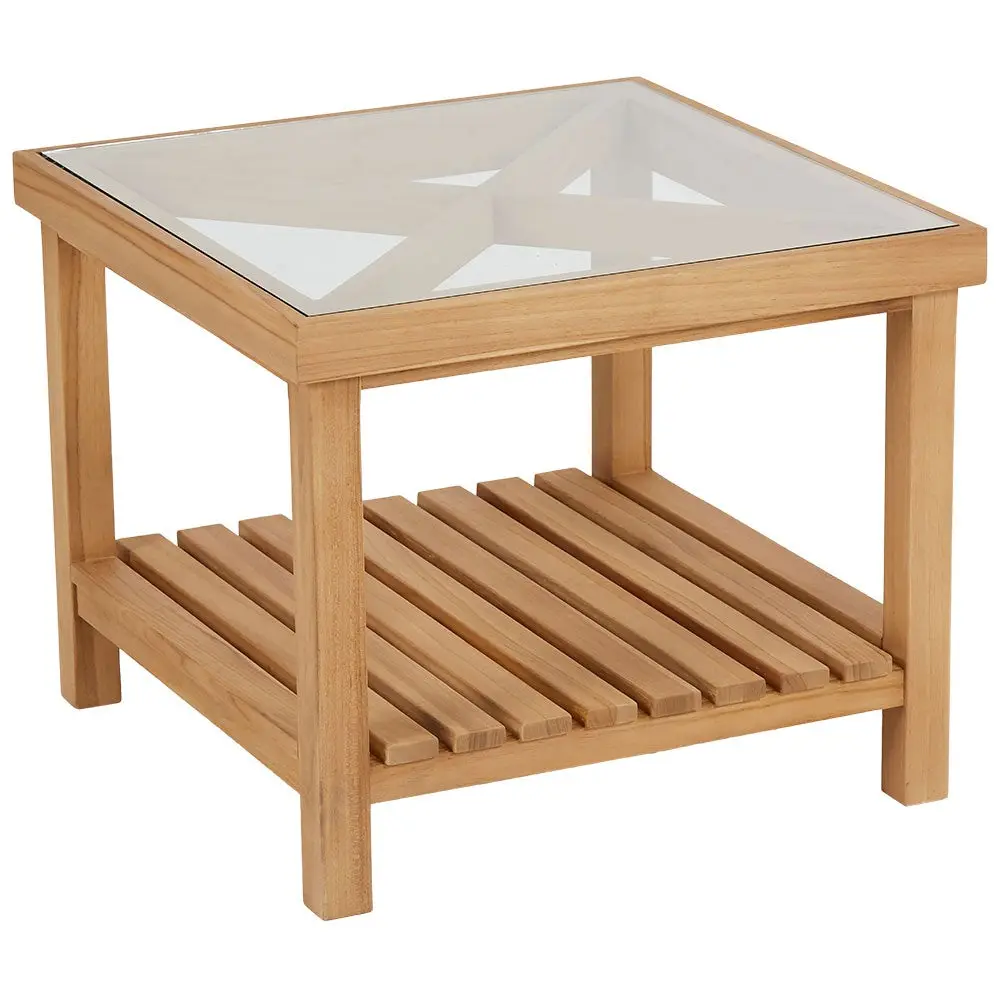 Varm salongbord natur teak Brafab
