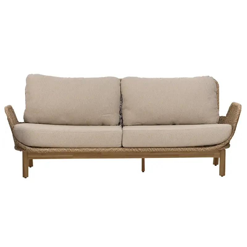 Lily 2,5-seters sofa Twist straw / Plush wheat / teak
