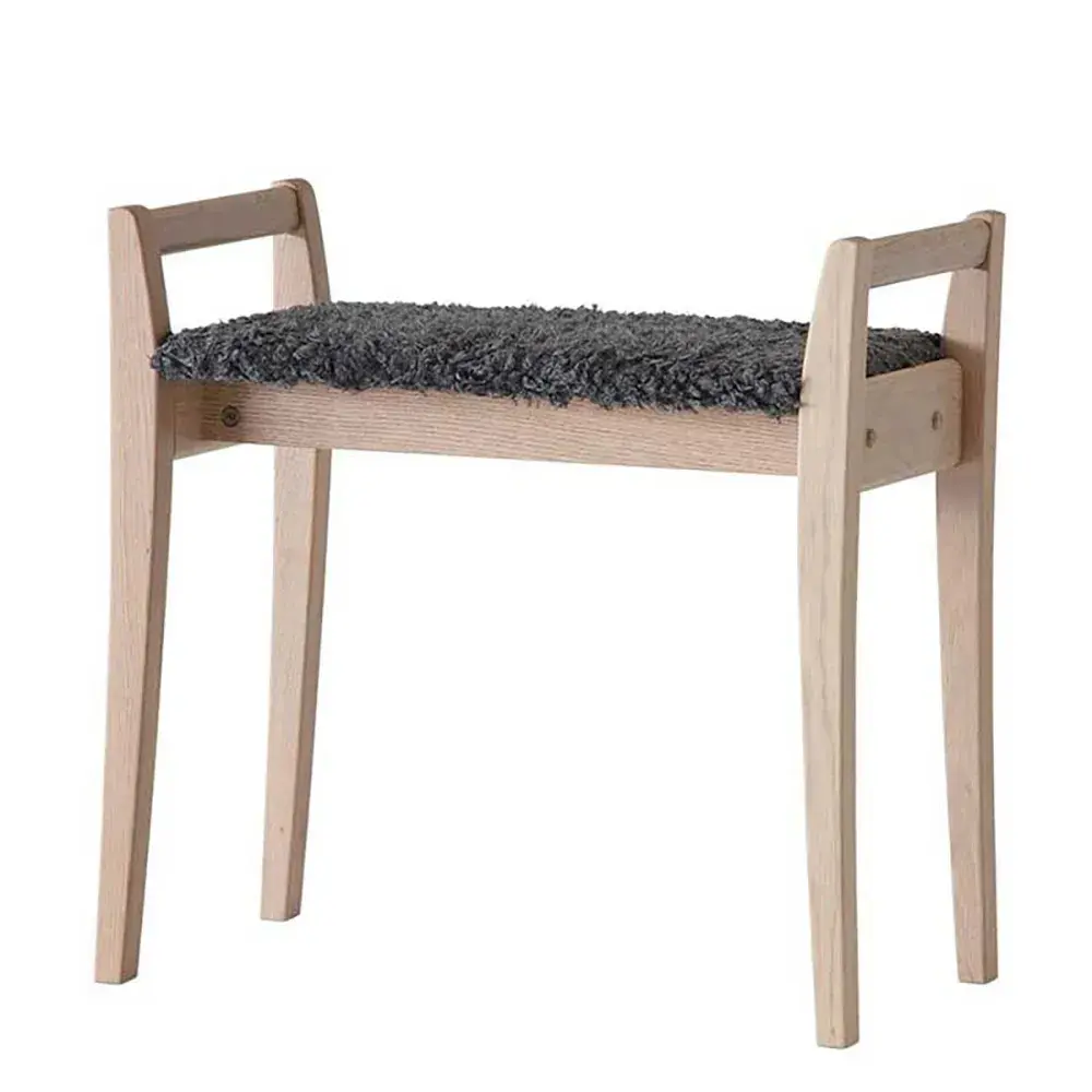Meja Krakk Hvitoljet eik/safeskinnlook Mørk grå