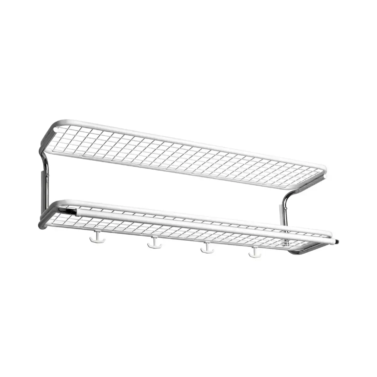 Classic Hatthylle 110 cm Hvit Krom