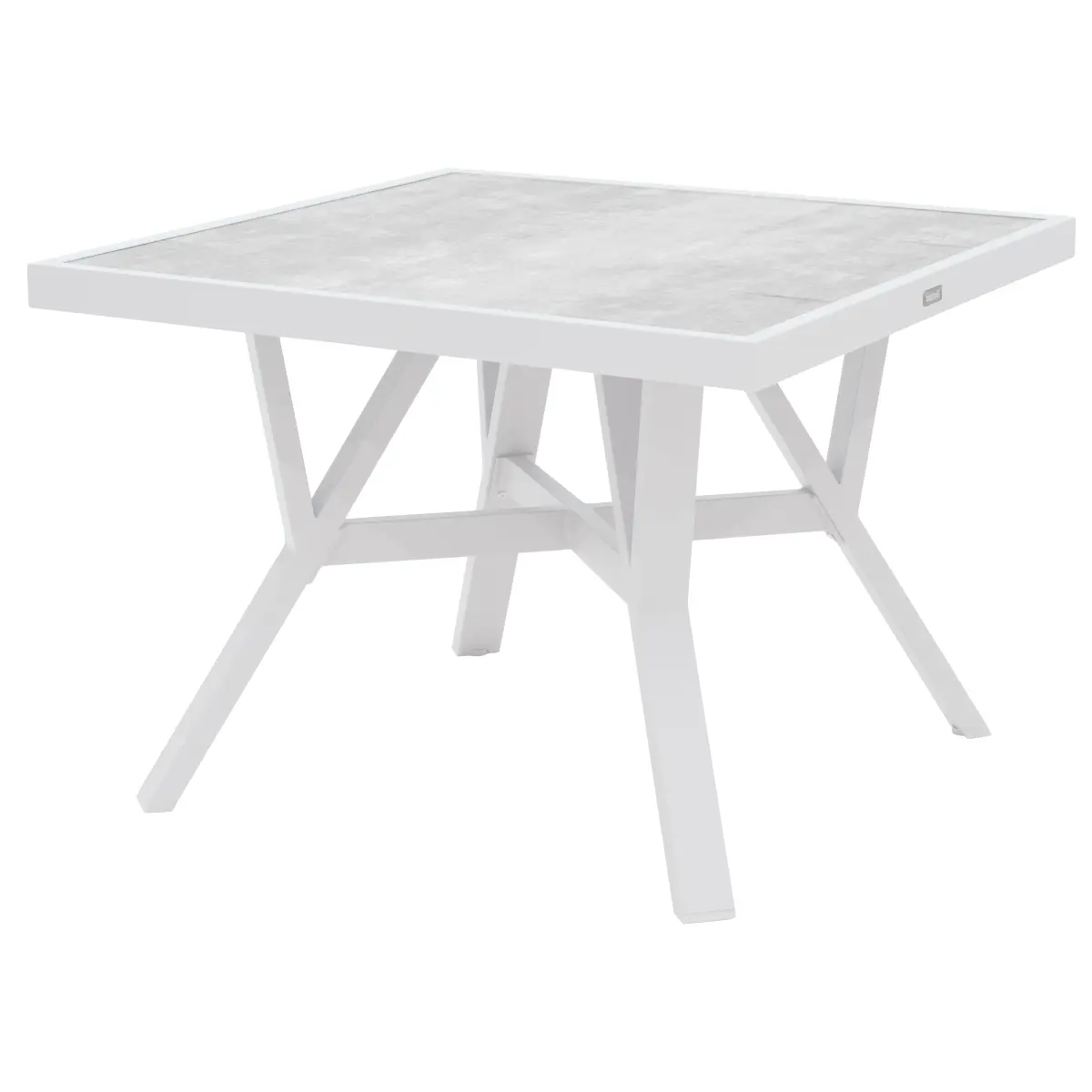 Samvaro bord 90x90 cm inkluderer glassplate Hvit / Light Grey