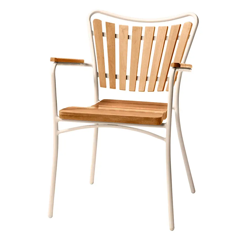 Ellen lenestol sandgrå / teak