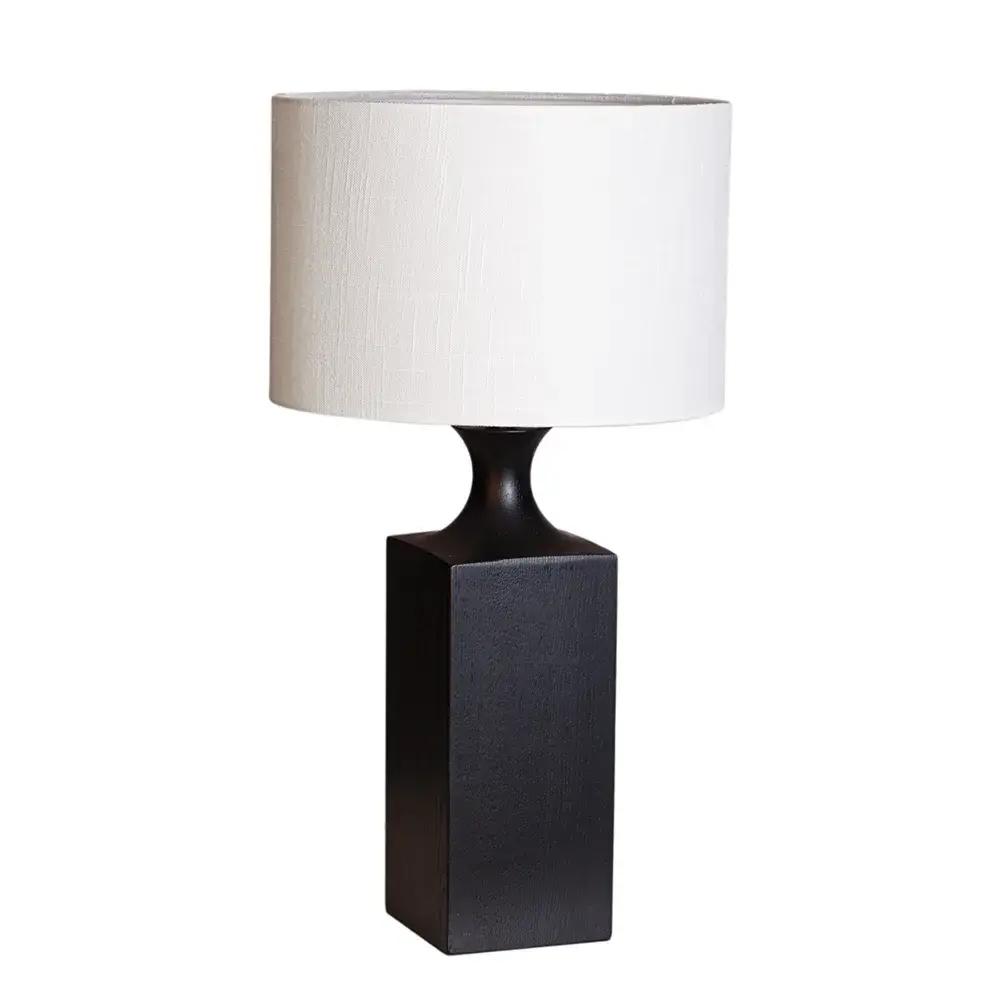Woody bordlampe H: 56 cm svart/hvit