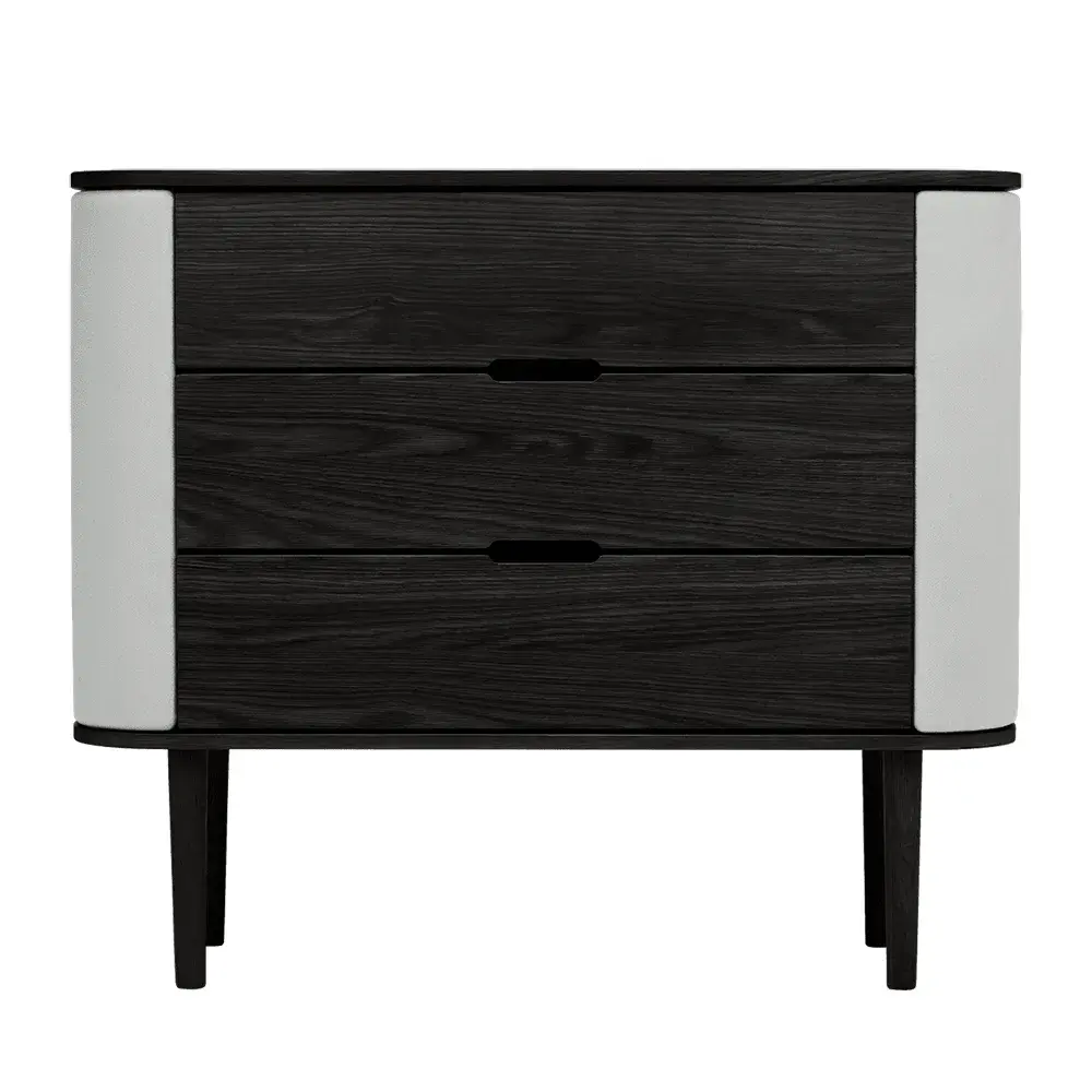 Treasures kommode i svart eik/Sterling