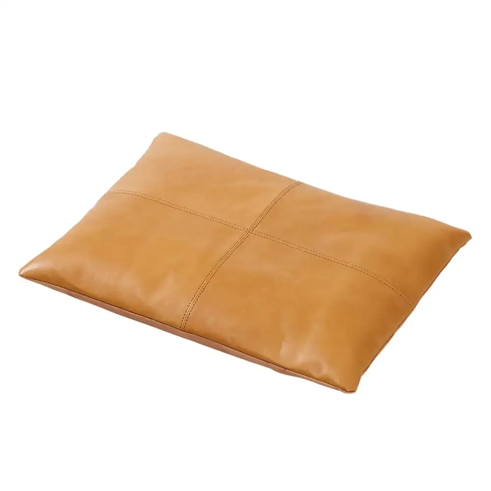 Rib Pude Brun læder
