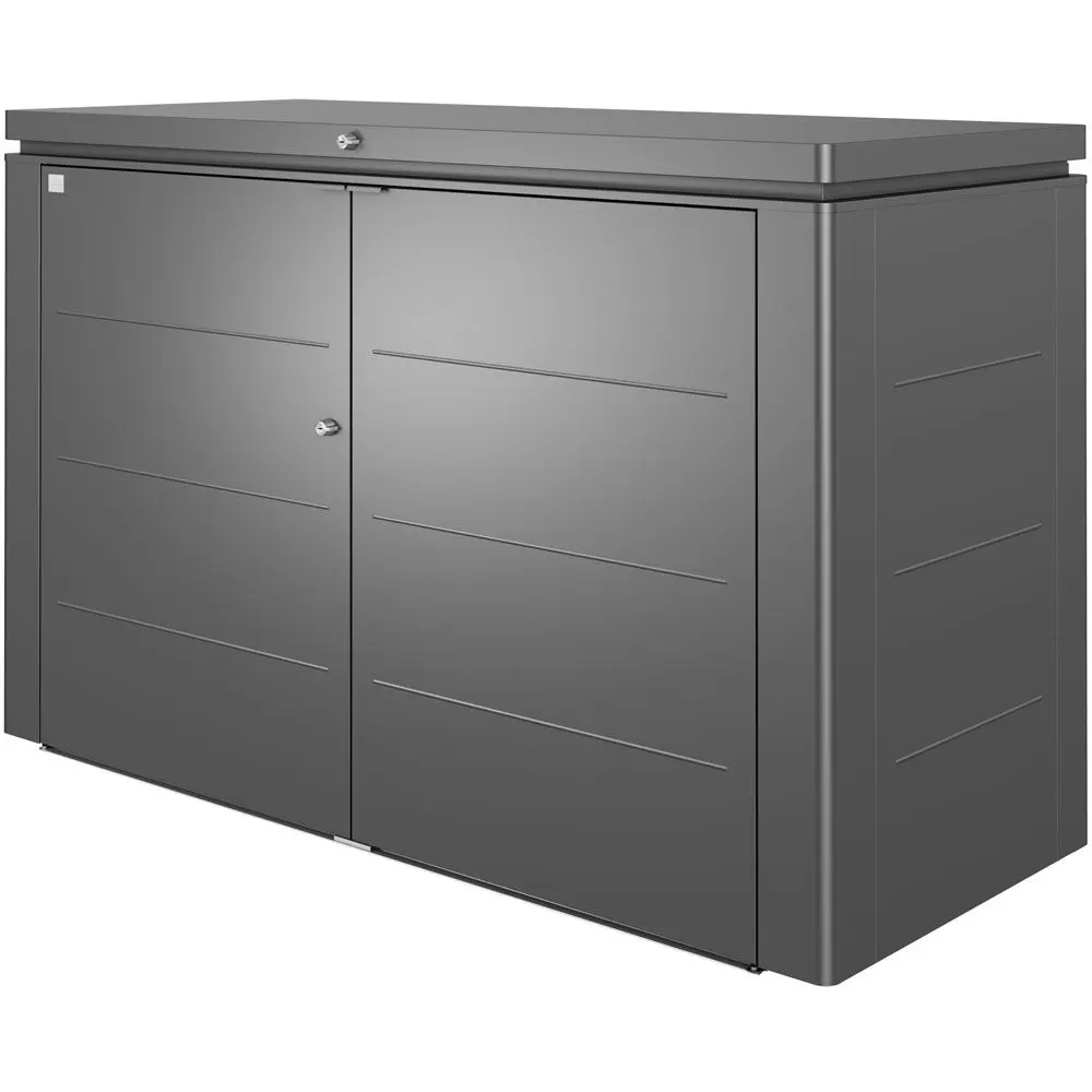 Highboard oppbevaringsboks 200 cm mørkegrå Biohort
