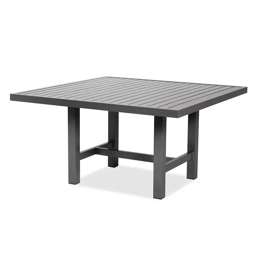 122x124cm H:65.5cm bord aluminium sort