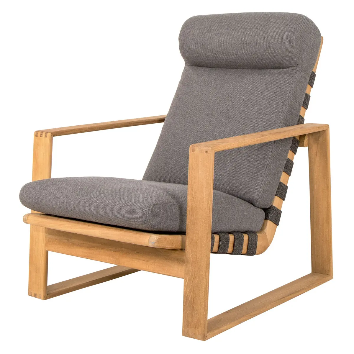 Endless lenestol i teak med grå Airtouch-puter
