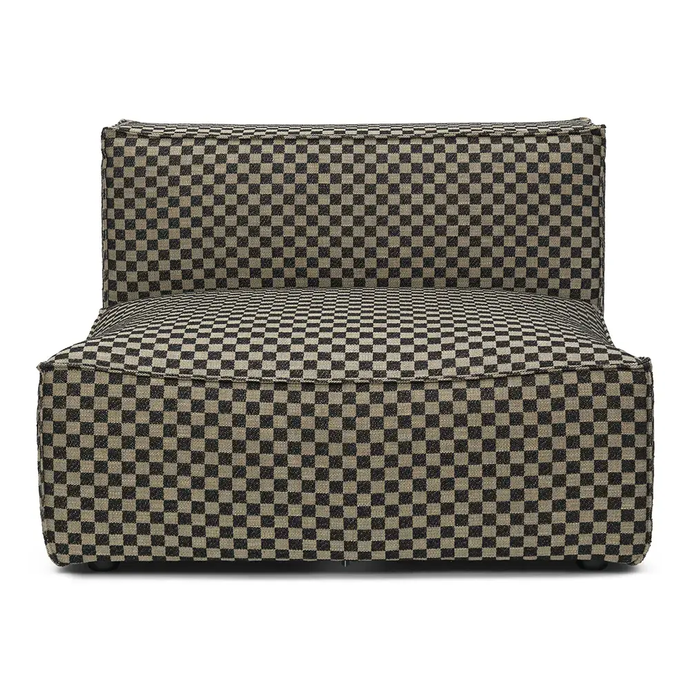 Catena Sofa Center L100 - Check - Sand/Black