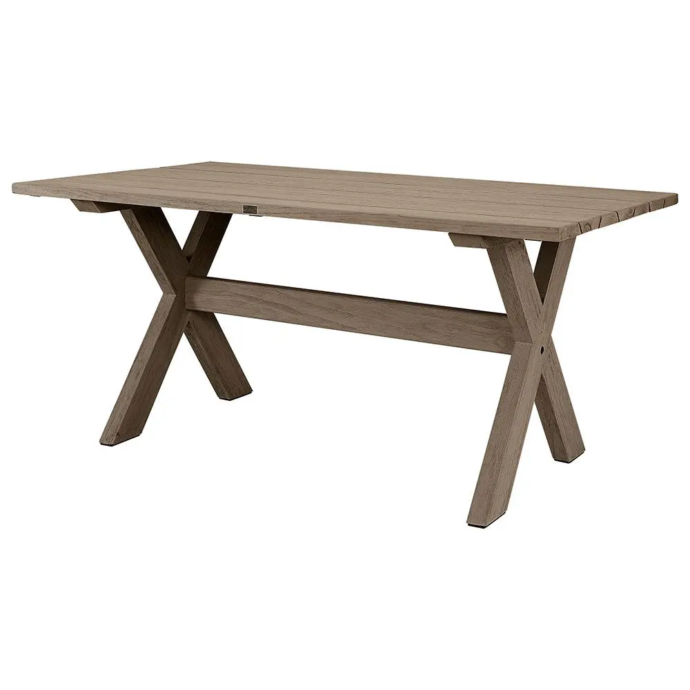 Spisebord Cross 100 x 220 cm Charcoal Teak Artwood