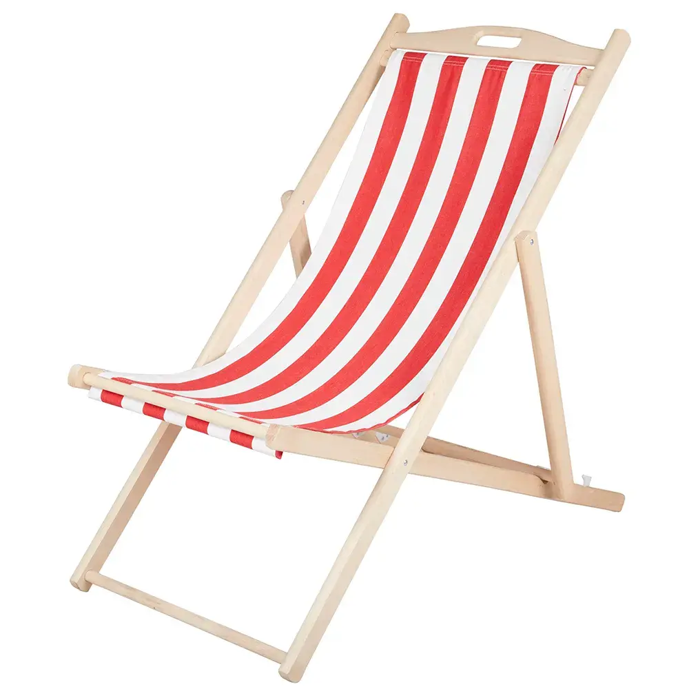 Dingla strandstol Rød/Hvit