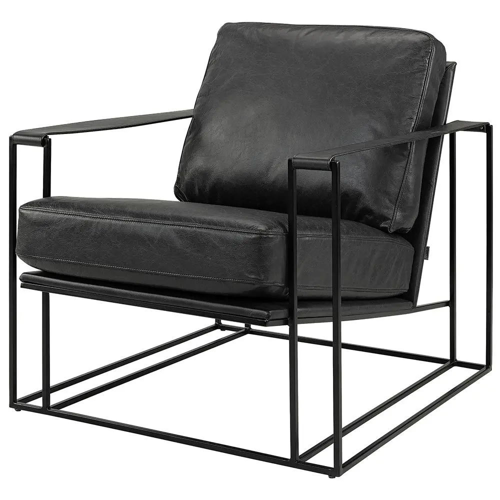 Bellagio lenestol skinn/metall Artwood