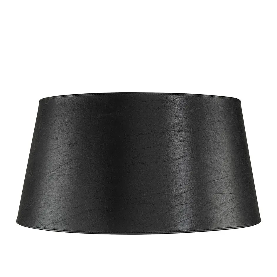 Lampeskjerm Classic XXL Low Leather Black Artwood
