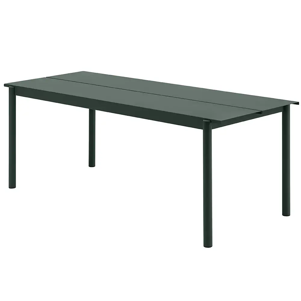 Linear Steel Spisebord 200X75 cm Dark Green