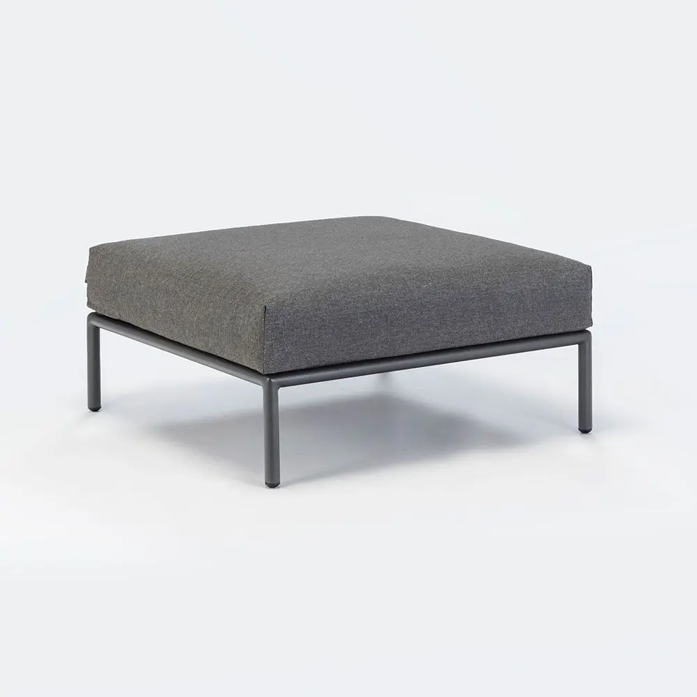 Level fotskammel 81x81 cm grå aluminium