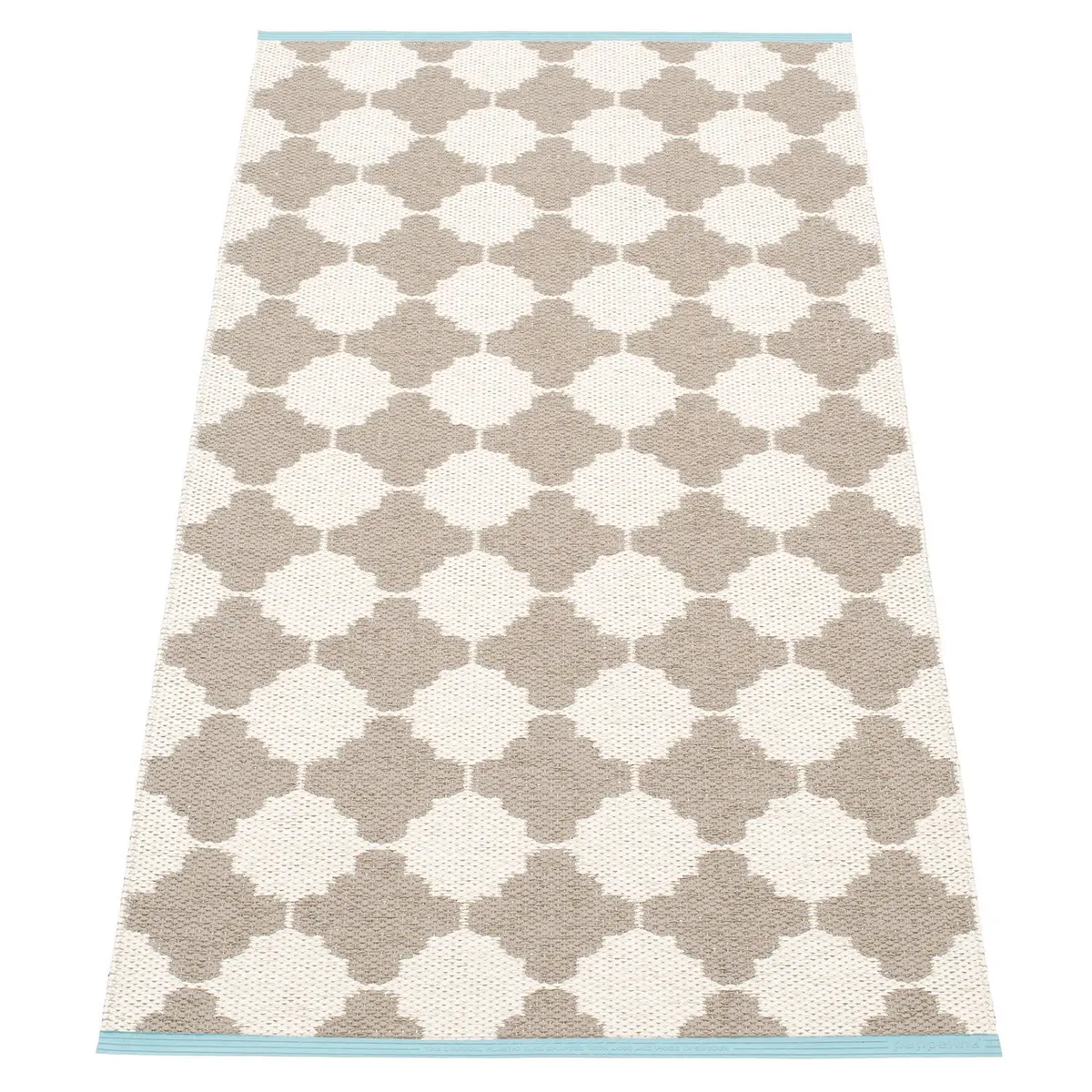 Marre matte 70x150 cm mud / vanilla turquoise stripe