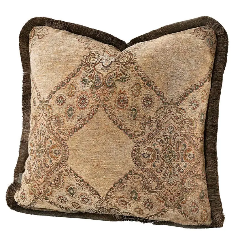 Miralago Paisley Beige putetrekk Fringe 60 x 60 Artwood
