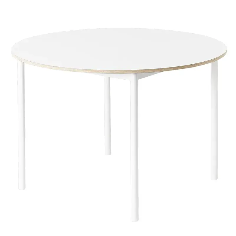 Base spisebord 110 cm - White Nanolaminate Plywood White