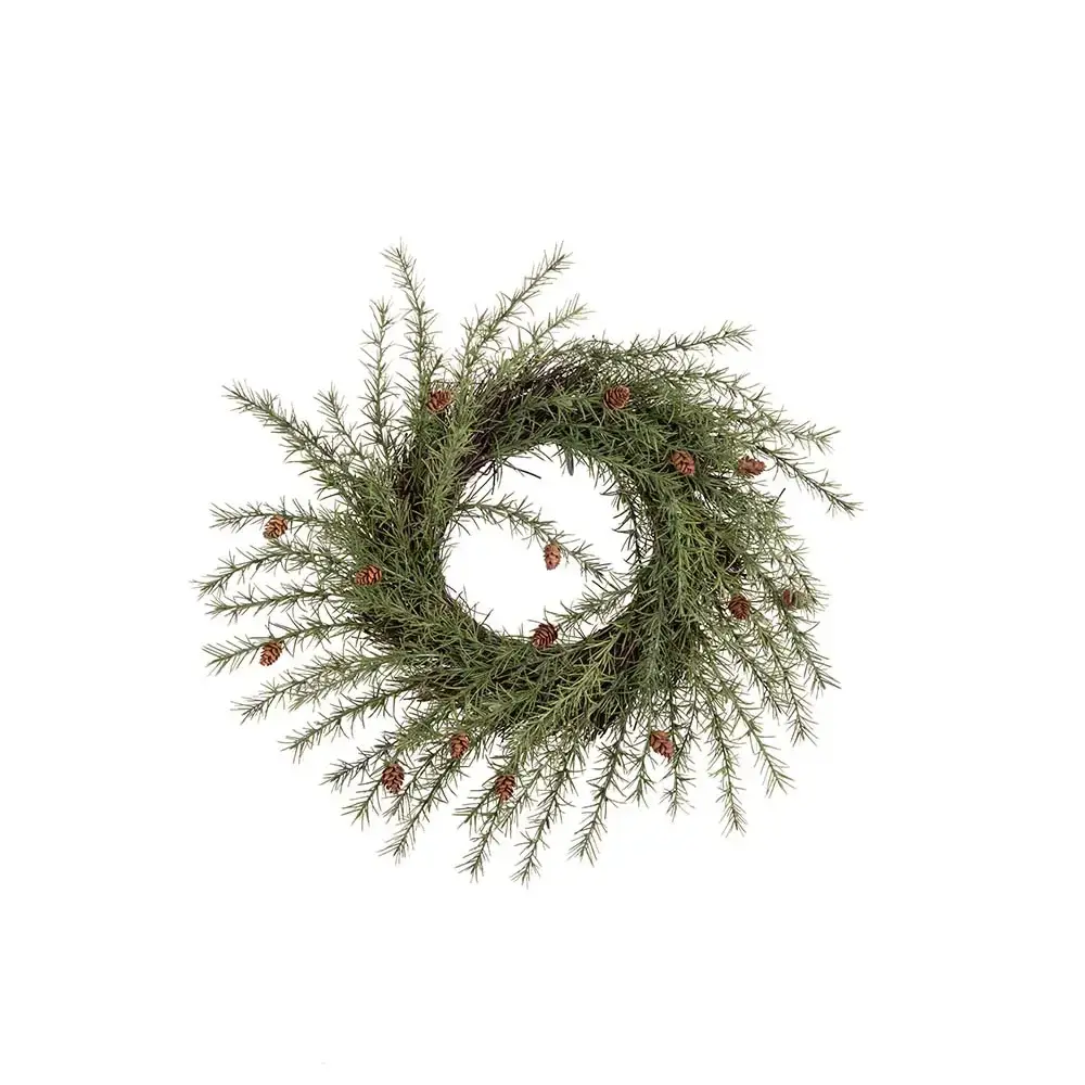 Julekrans med kongler Ø45 cm