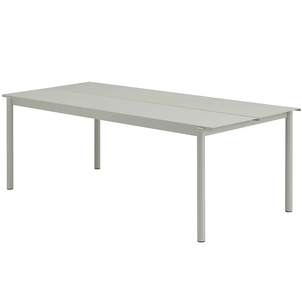 Linear Steel Spisebord 220x90 cm Grey